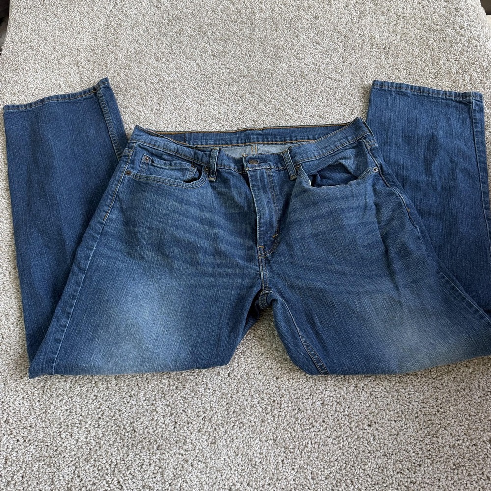 Levis 559 Relaxed Fit Jeans Mens 36x32 Medium Wash Blue Denim Straight Stretch